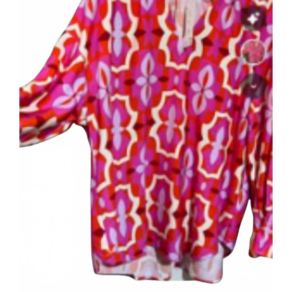 NEW BOHO CHIC women's gathered sleeves top in pink